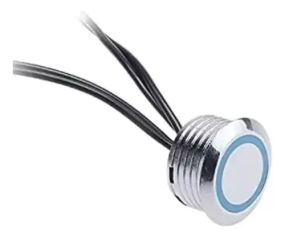 Вимикач сенсорний 17.5мм із діммером та підсвіткою 5-24V 4А Хром