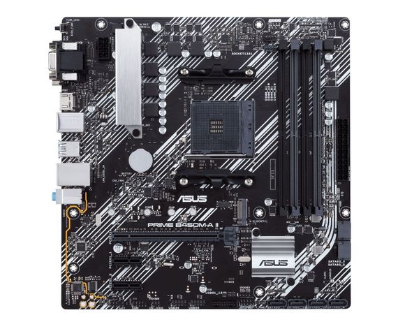 Материнcкая плата ASUS PRIME B450M-A II sAM4 B450 4xDDR4 HDMI DVI D-Sub mATX 90MB15Z0-M0EAY0
