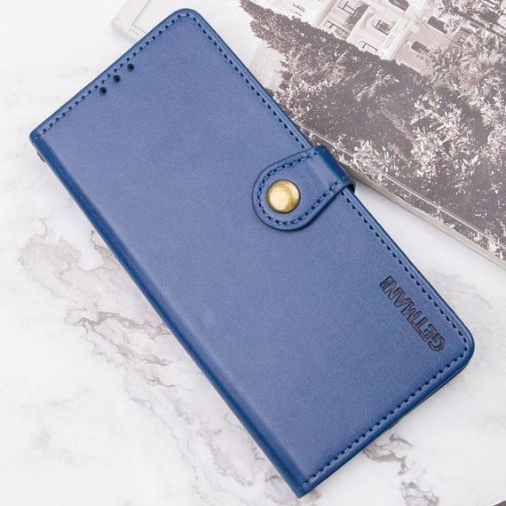 Шкіряний чохол-книжка GETMAN Gallant (PU) для Xiaomi Redmi Note 14 4G (Int. version) Синій | Зображення 4