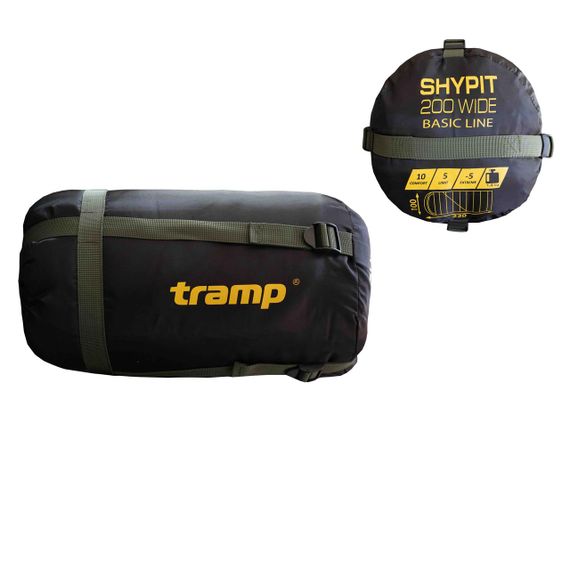 Спальний мішок Tramp Shypit 200XL ковдра з капюш лівий olive 220/100, спальник туристичний для походу і риболовлі | Зображення 7