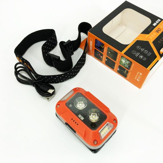 Ліхтар акумуляторний для риболовлі WH-0218-XPG(white+yellow)+SMD(red), Надійний налобний ліхтар HM-36 | Зображення 5