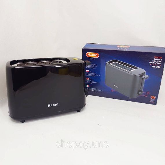 Тостер для офиса и кафе Magio MG-288 550Вт, Тостер для прожарки хлеба Бюджетный на кухню EZ-54 | Зображення 5