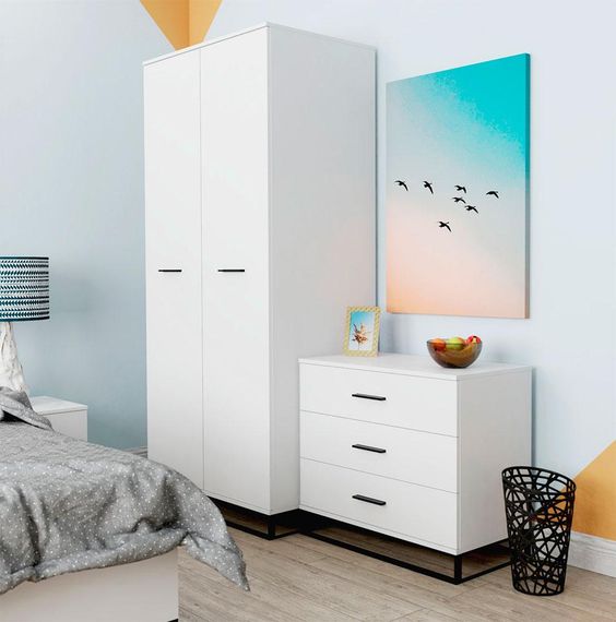 Комод 800 Ascet Art in Head, на 3 выдвижных ящика цвет Белый Бриллиант | Зображення 1
