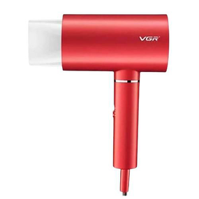 Фен профессиональный VGR V-431 RED, 2 уровня обдува, 2 уровня температуры, насадка-концентратор