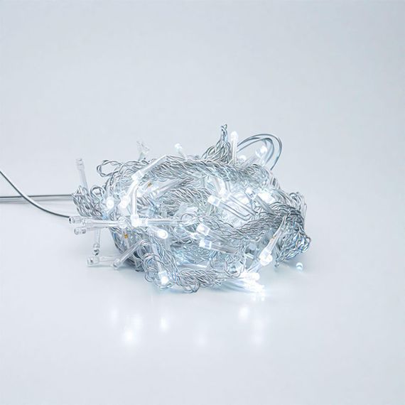 Новогодняя гирлянда штора 2х2 м 80 LED комнатная белый провод Белый ZWM2280LEDW | Зображення 1