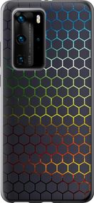 Чехол на Huawei P40 Pro Переливающиеся соты "498u-1839-17620"