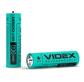 Акумулятор 14500 Li-lon 800mAh без захисту (бл-1шт) Videx