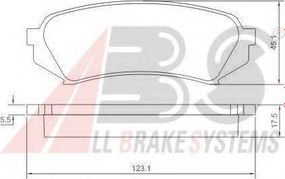 Колодка гальм. диск. LEXUSTOYOTA LX470LANDCRUISER 100 задн. (вир-во ABS) A.B.S. 37226 на TOYOTA PRADO (FZJ1_, UZJ100)