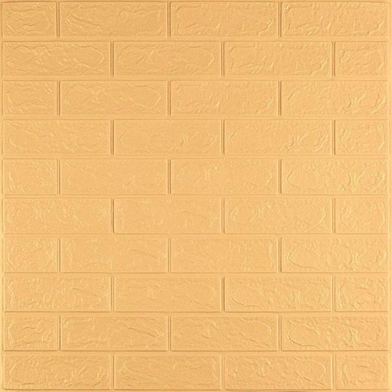 3D панель самоклеющаяся кирпич 700x770x3мм Желто - песочный (009-3) SW-00000229