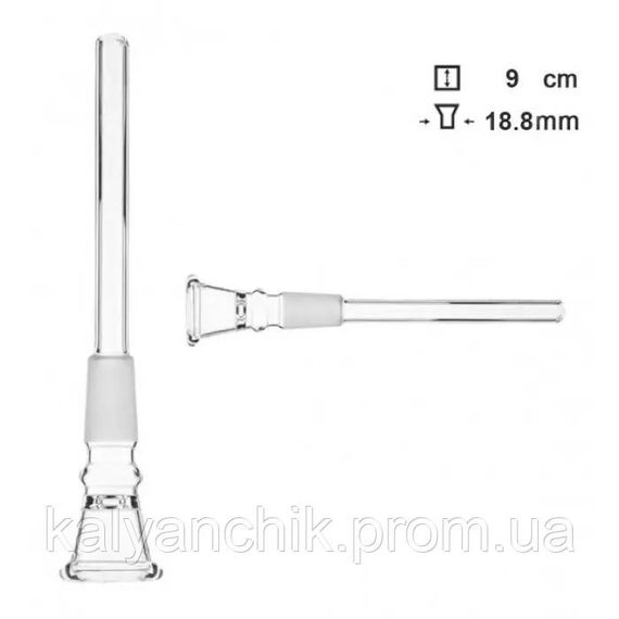 Чиллум скляний d  14,5 мм, L  17см