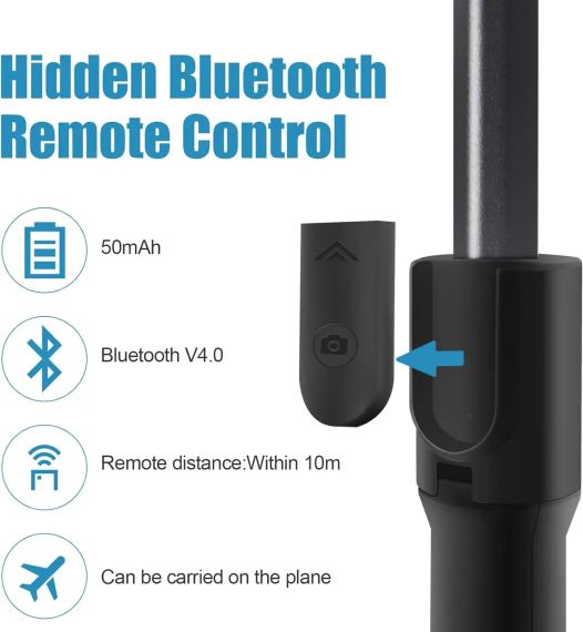 Монопод Bluetooth штатив для селфі зі стабілізатором для смартфона з дистанційним керуванням, Karebabe H5 | Зображення 2