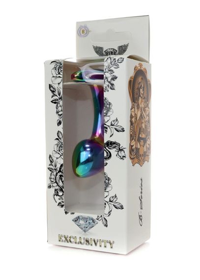 Анальна пробка - Jewellery Multicolour Curved Plug S | Зображення 6