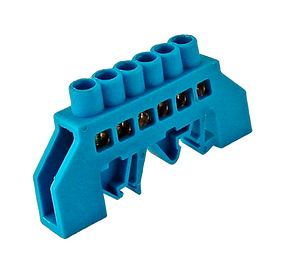 Універсальна Шина ізольована «N» на DIN-рейку ШЛС 8х12-6 синій Ny95500170