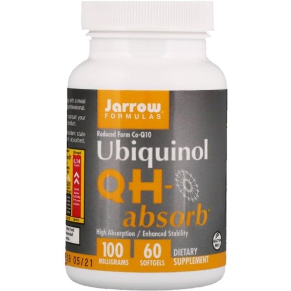 Коензим Jarrow Formulas Ubiquinol QH-Absorb 100 mg 60 Softgels JRW-06019