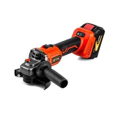 Шлифовальная машина GTM AGC18/125BL, 125мм, 18В, 3000-8500об/мин, 2x4Ah (AGC18/125BL) | Зображення 1