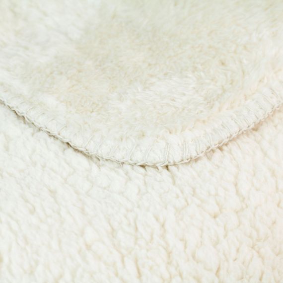 Плед-ковдра із шерпи і флісу молочний Love You 150 x 200 см | Зображення 6