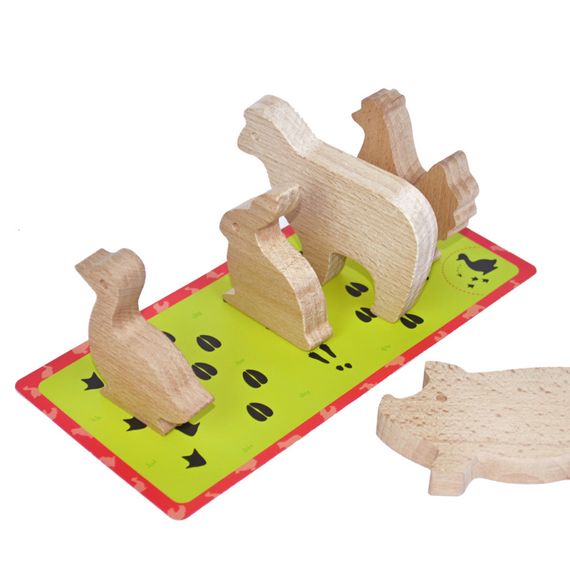 Деревянный игровой набор "Фигурки животных" Igroteco 900521, 17 деталей | Зображення 6