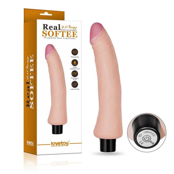 Реалістичний вібратор REAL SOFTEE (24 см) Sex Aura | Зображення 1