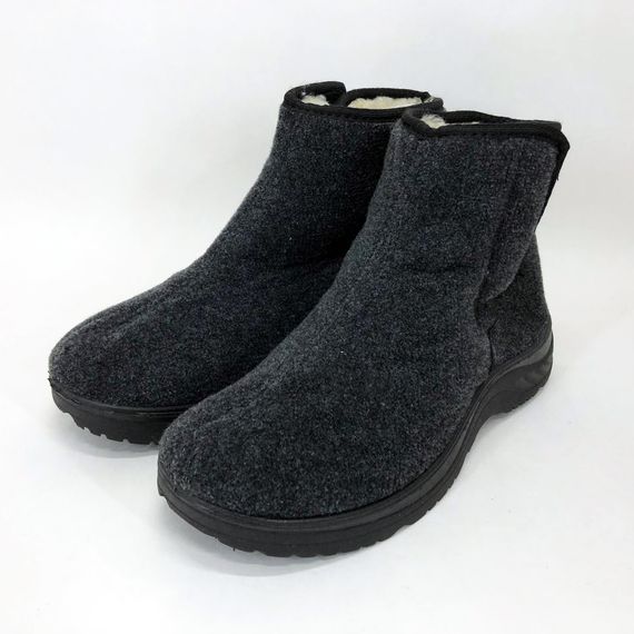 Осіннє утеплене взуття 41р, Бурки низькі, Чоботи чоловічі утеплені короткі, Чорні черевики для роботи NZ-10