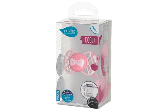 Пустышка симметрическая Nuvita NV7065 Air55 Cool 0m+ &quot;BE HAPPY&quot; цвет &quot;розовый кварц&quot; (NV7065RQ) | Зображення 2