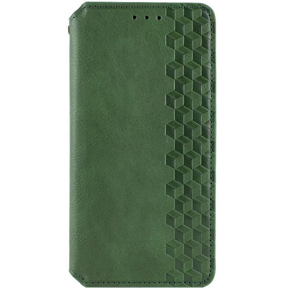 Шкіряний чохол-книжка GETMAN Cubic (PU) для Samsung Galaxy A57 5G Зелений