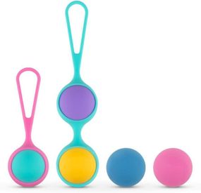 Набір вагінальних кульок PMV20: Vita – Kegel Ball Set, маса 40, 50, 60 г, два тримачі sexstyle