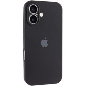 Чохол Silicone Case Full Camera Protective (AA) для Apple iPhone 16 (6.1") Чорний / Black