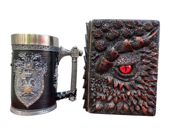 Подарунковий набір Кухоль 3D Щит і Корона та Блокнот 3D «Око Пламінного Дракона»