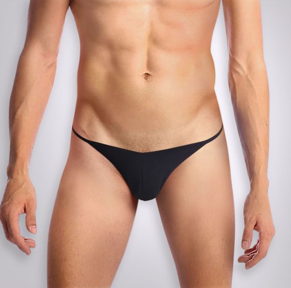Чоловічі трусики XS-2XL з силіконовою анальною пробкою Art Sex - Sexy Panties plug size M Black | Зображення 1