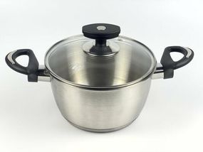 Каструля з кришкою Best Seller LB-1816D 22х12.5 см 4.5 л срібляста