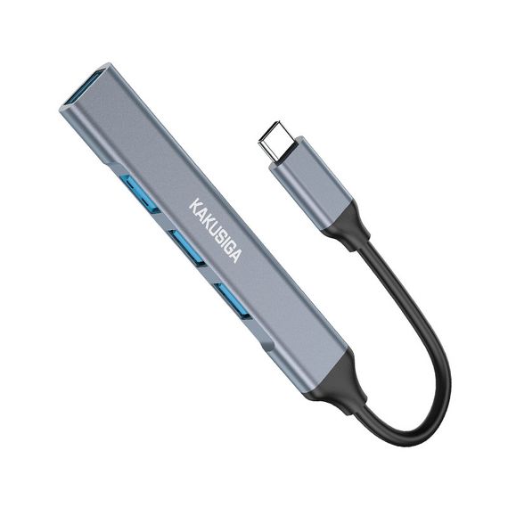 Концентратор конвертор USB Hub Kakusiga KSC-752 Type-C на 4 порта USB 3.0 / USB 2.0x3