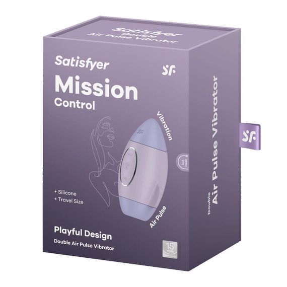 Вакуумний стимулятор з вібрацією Satisfyer Mission Control Violet, 2 незалежні мотори Sex Aura | Зображення 5