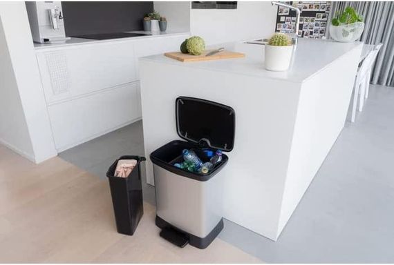 Контейнер для сміття з педаллю Curver (Курвер) Deco bin 30 л (02164) Сріблястий | Зображення 8