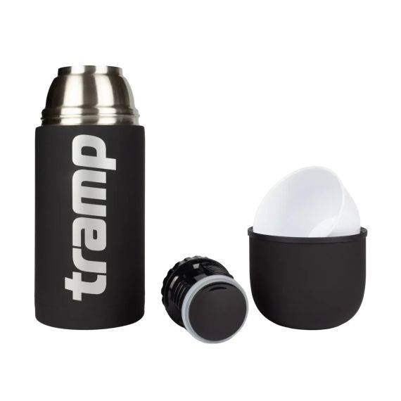 Термос для чаю та кави Tramp чорний питний термос для води Soft Touch похідний термос із неіржавкої сталі Трамп 750 мл