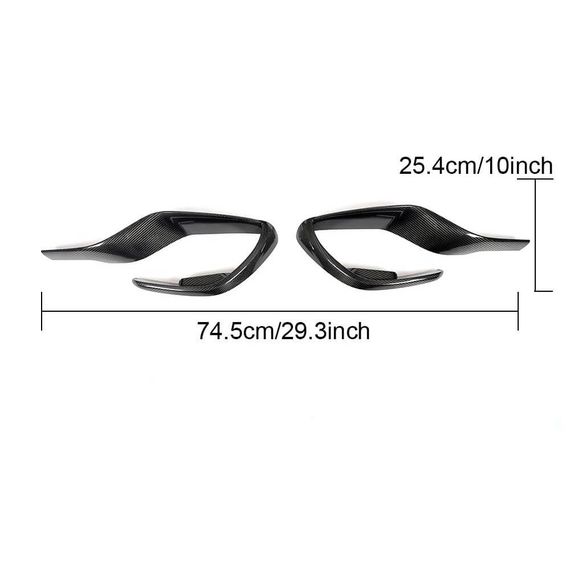 Накладки на передній бампер (для GT43/GT50/GT53 2018-2022, Карбон) для Mercedes AMG GT 4 X290 2018- рр | Зображення 5