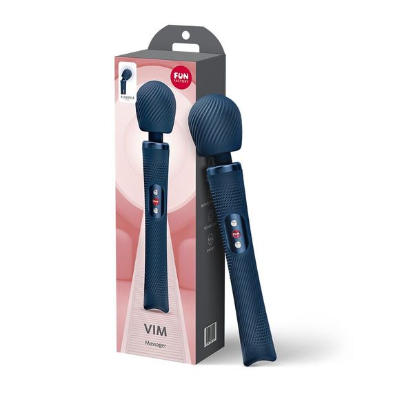 Вібромасажер Fun Factory VIM Vibrating Wand Nightblue (м'яте паковання!!!) | Зображення 6