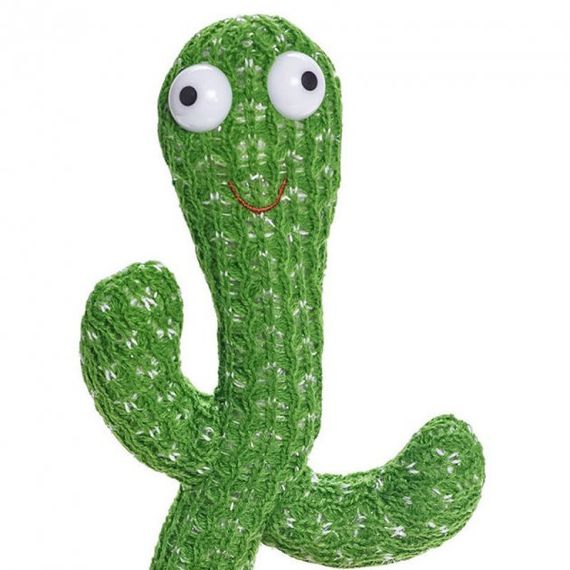 Танцюючий кактус співаючий 120 пісень з підсвічуванням Dancing Cactus TikTok іграшка Повторюшка кактус | Зображення 7