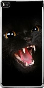 Чехол на Huawei Ascend P8 Чёрная кошка "932u-123-17620"