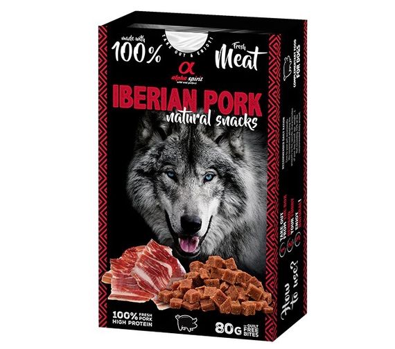 Лакомство для собак с ветчиной Alpha Spirit Iberian Pork Natural Snacks, 80 гр
