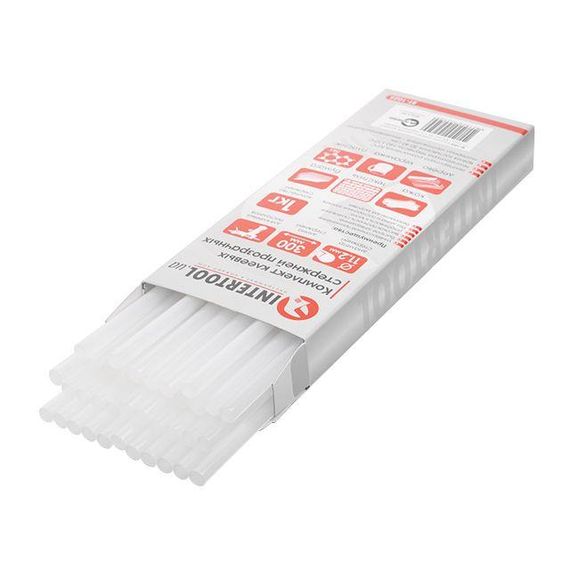 Комплект стрижнів клейових прозорих 11,2*300 мм, 1 кг INTERTOOL RT-1025