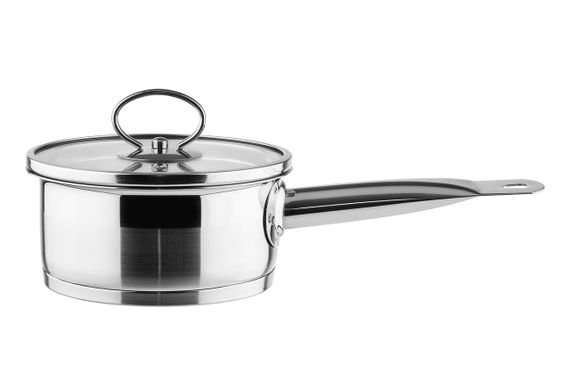 Кухонний ковш Vinzer Universum 50058, 1.1 л, 14 см, з нержавіючої сталі з кришкою, для всіх типів плит | Зображення 1
