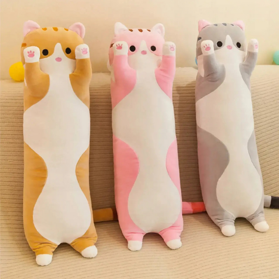 Іграшка Кіт Батон довга 109 см, М'яка подушка-валик для відпочинку та ігор | Зображення 1