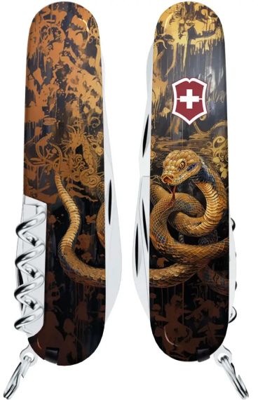 Ніж Victorinox Swiss Army Climber Zodiac. Золота дерев’яна змія | Зображення 1