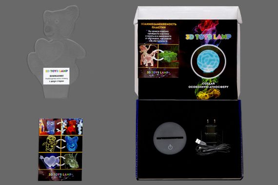 3D светильник ночник с пультом "Скрипка" 3DTOYSLAMP | Зображення 1