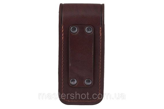 Чохол-В для складного ножа з кнопкою L шкіра коричневий | Зображення 1