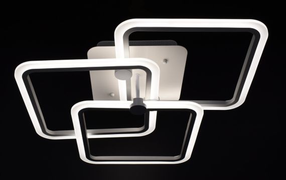 Люстра светодиодная потолочная LED светильник для квартиры на потолок лэд с пультом 25982 Белый 14х55х55 см. | Зображення 3