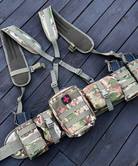 Розвантажувальний пояс РПС PRO з плечовими лямками + 6 підсумків мультикам | Зображення 2
