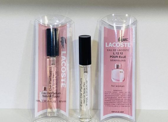 Lacoste Eau De L.12.12 Pour Elle Sparkling жіночі парфуми ручка 10 мл | Зображення 1