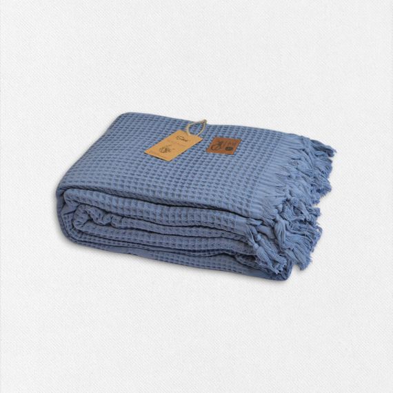 Вафельное покрывало Sikel 210×240 см. Carel Mavi | Зображення 3