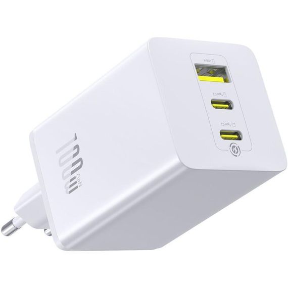 МЗП Baseus EnerFill FE11 Fast Charger 100W (1USB-A/2C) (P101821) Moon White | Зображення 2